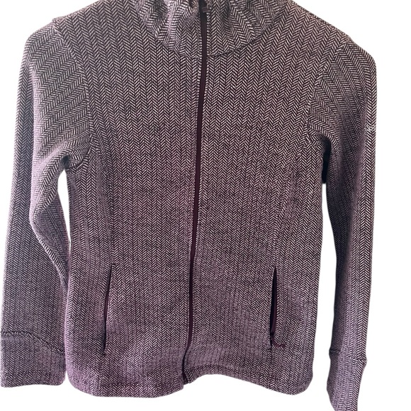 Columbia Women’s Full Zip Purple Micro Herringbone Fitted Mock Neck Jacket XS - Picture 1 of 16